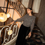 Black velvet skirt | Diamond
