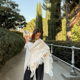 Poncho grande | Blanco