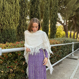 Poncho grande | Blanco