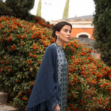 Poncho grande | Azul Petróleo