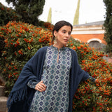 Poncho grande | Azul Petróleo