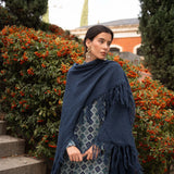 Poncho grande | Azul Petróleo