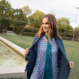 Poncho pequeño | Azul Petróleo