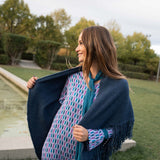 Poncho pequeño | Azul Petróleo