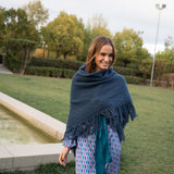 Poncho pequeño | Azul Petróleo