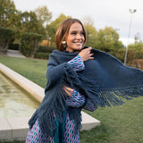 Poncho pequeño | Azul Petróleo