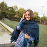 Poncho pequeño | Azul Petróleo