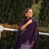 Poncho grande | Berenjena