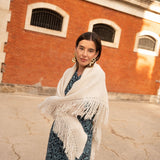 Poncho pequeño | Blanco roto