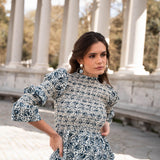 Blusa de algodón con nido de abeja | Sophie