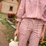 Straight-leg jeans with striped print | Iria