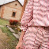 Straight-leg jeans with striped print | Iria