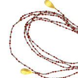 Multi-position Stone Necklace | Red