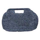 Rafia handbag | Navy blue