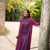 Chaqueta de gasa en tono buganvilla