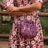 Printed guest bag | Eggplant