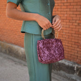 Bolso de invitada estampado |  Berenjena