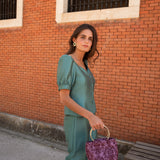 Bolso de invitada estampado |  Berenjena
