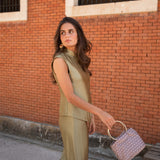 Bolso de invitada estampado | Malva