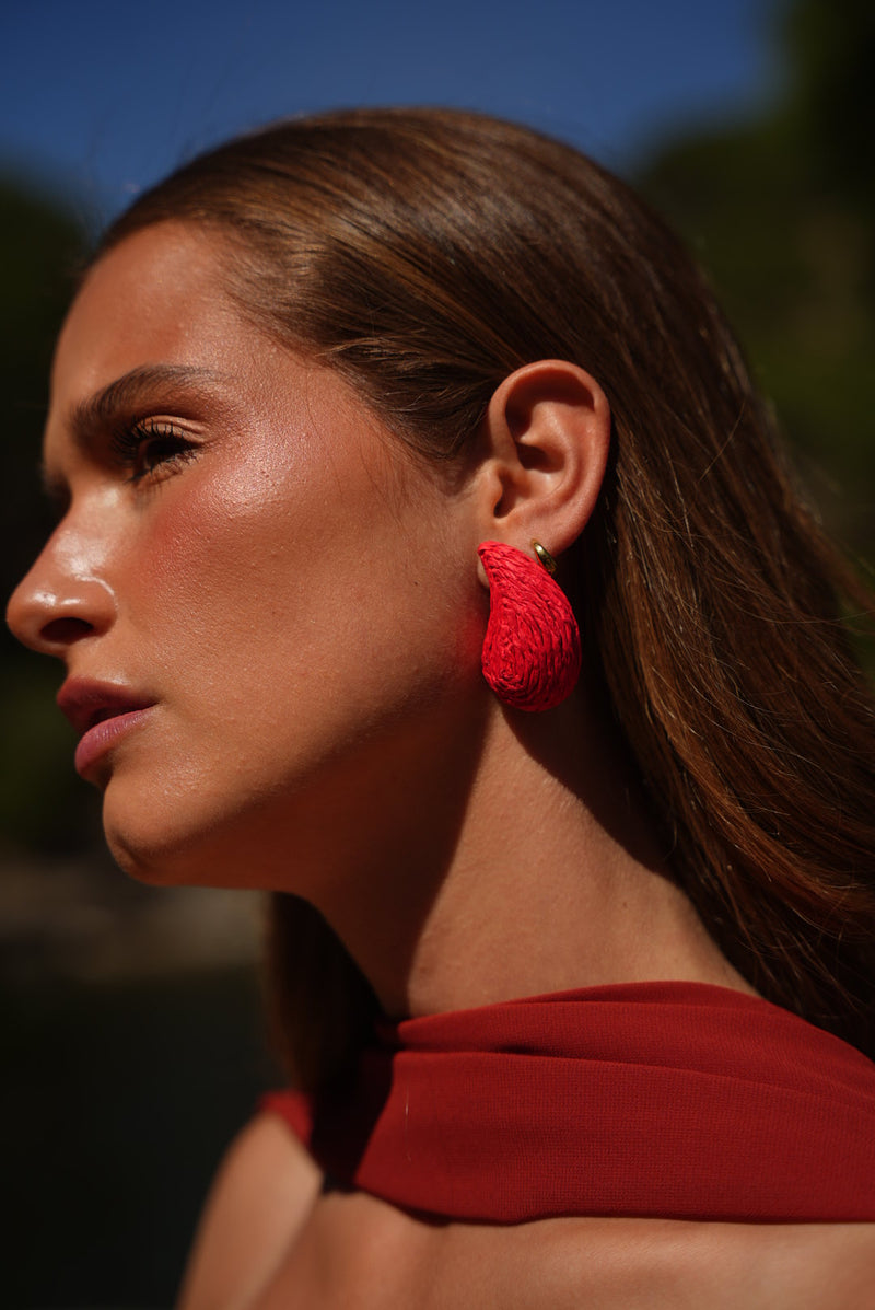 Pendiente Maxi-Gota Rojo