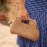 Raffia wallet | Natural