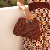 Cartera de rafia | Teja
