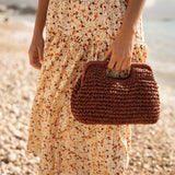 Cartera de rafia | Teja