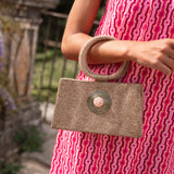 Bolso con detalle de piedra | Rosa Palo