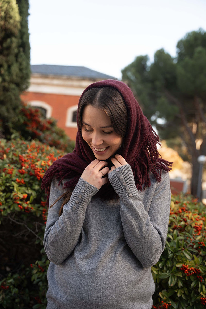 Mini Poncho | Garnet