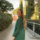 Chaqueta de gasa en tono verde