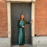 Chaqueta de gasa en tono verde