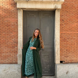 Chaqueta de gasa en tono verde