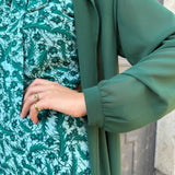 Chaqueta de gasa en tono verde