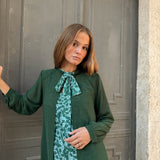 Chaqueta de gasa en tono verde