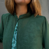Chaqueta de gasa en tono verde