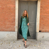Chaqueta de gasa en tono verde