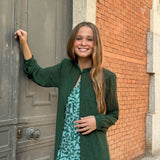 Chaqueta de gasa en tono verde