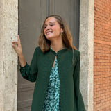Chaqueta de gasa en tono verde