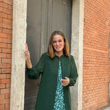 Chaqueta de gasa en tono verde