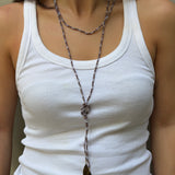 Collar multiposición piedras | Morado