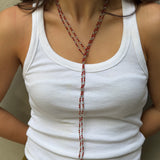 Multi-position Stone Necklace | Red