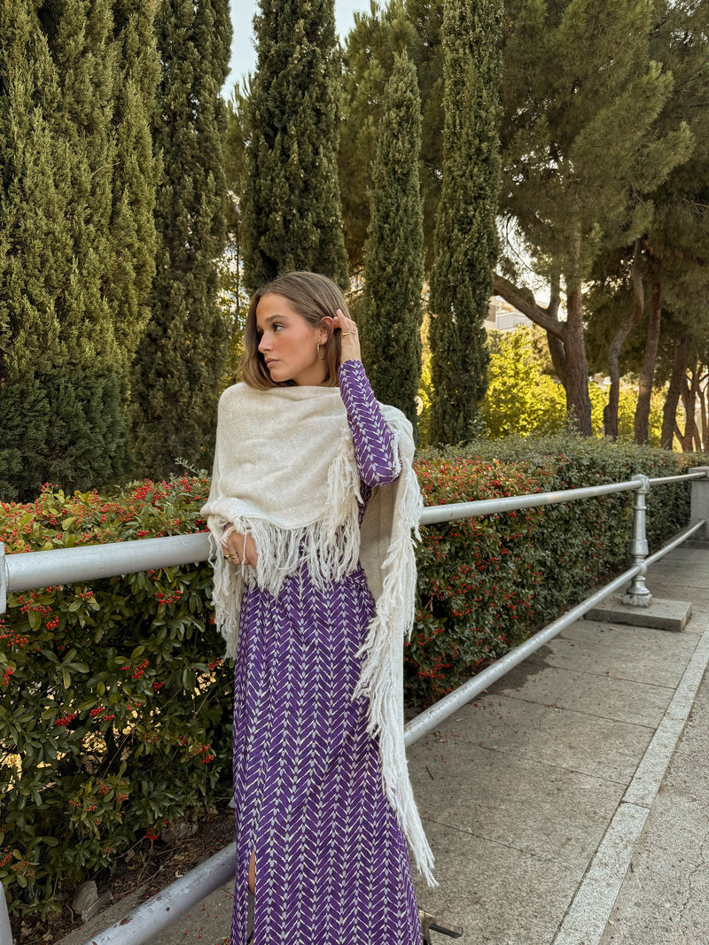 Large poncho | White