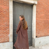 Chaqueta de gasa en tono marrón
