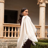 Poncho pequeño | Blanco roto