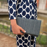 Cartera de rafia | Azul Denim