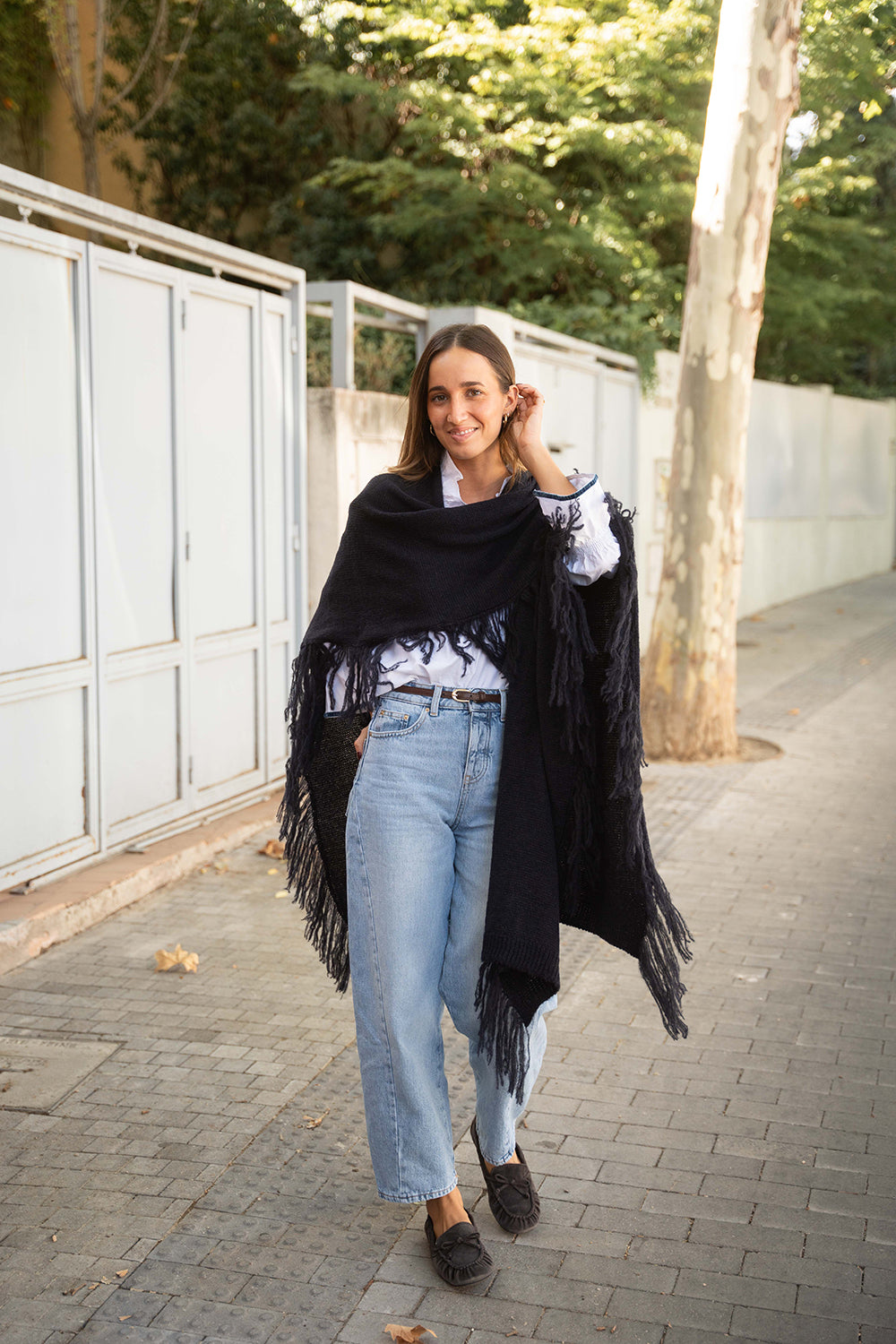 Poncho grande | Azul marino