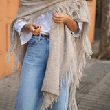 Poncho grande | Beige **PREVENTA**