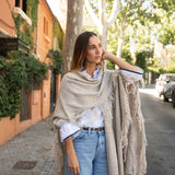 Poncho grande | Beige **PREVENTA**