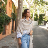 Poncho grande | Beige **PREVENTA**