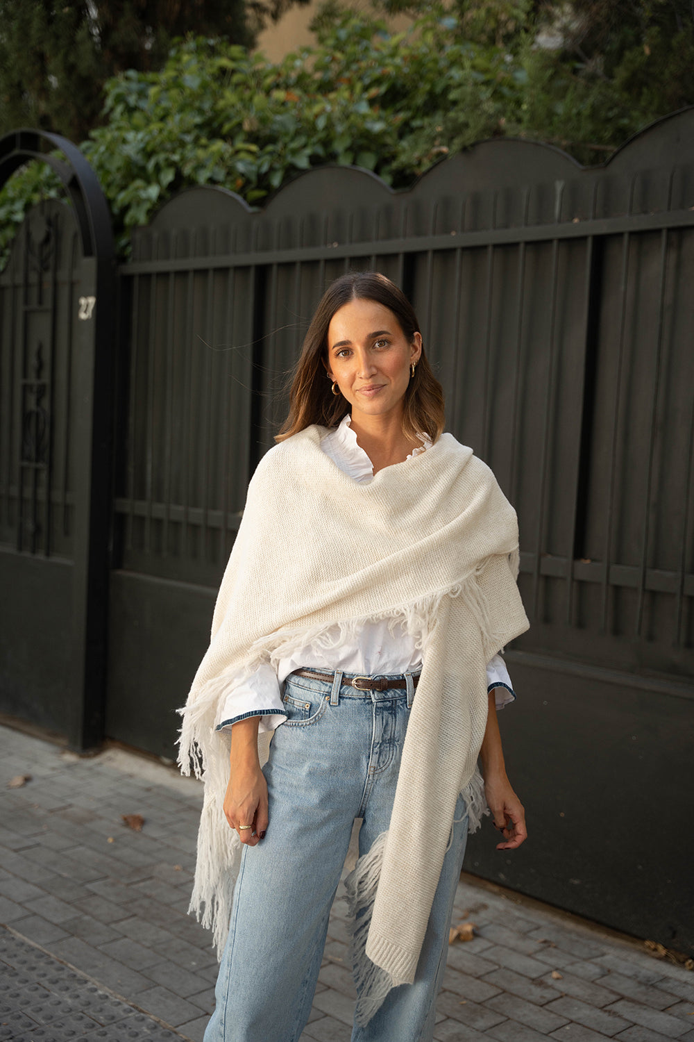 Poncho grande | Blanco